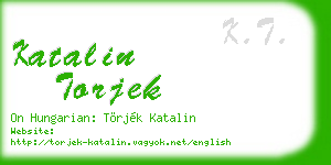 katalin torjek business card
