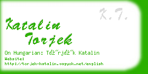 katalin torjek business card